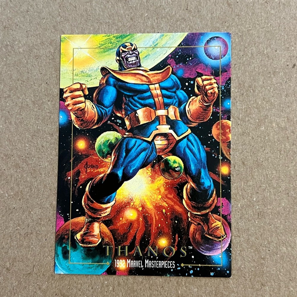 1992 SkyBox Marvel Masterpieces Thanos #83 Trading Card.